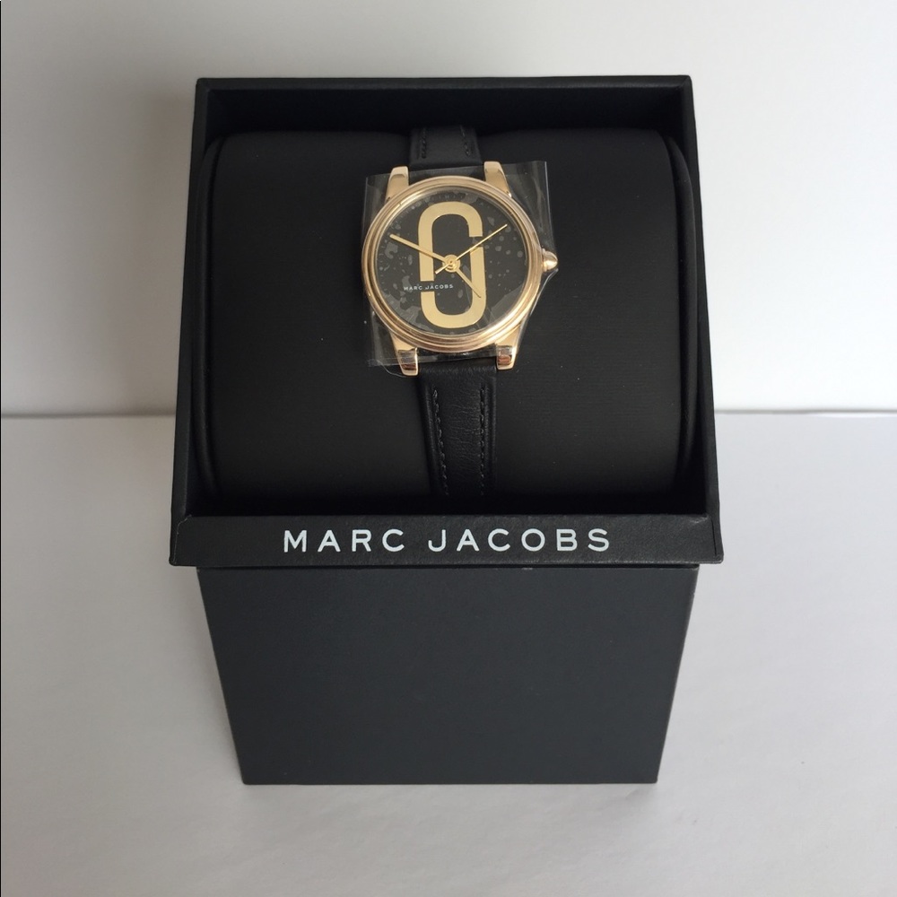 Marc Jacobs Black Leather Band Women’s Watch